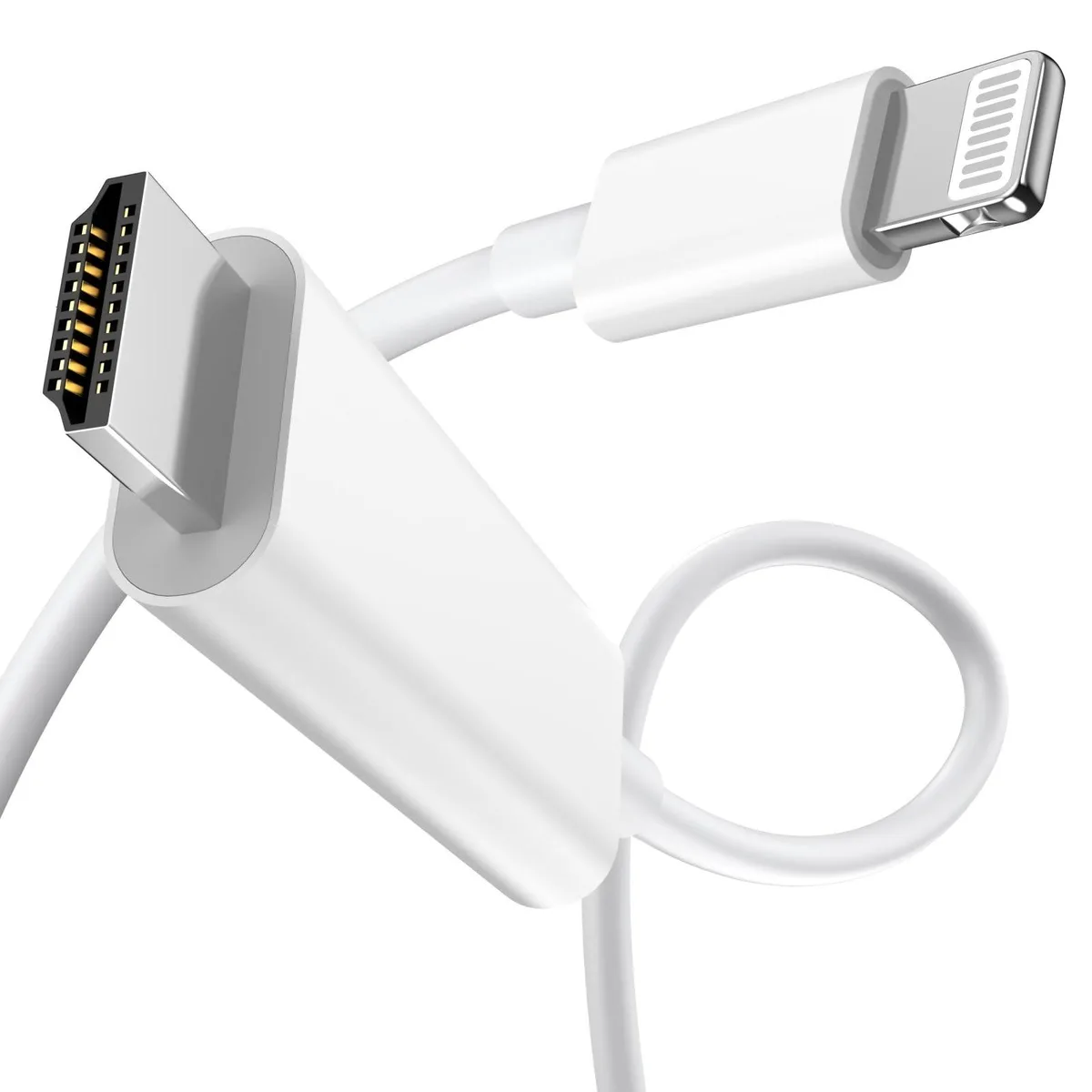  esbeecables Lightning to HDMI Cable Adapter 6.6ft 1080P White — product photo