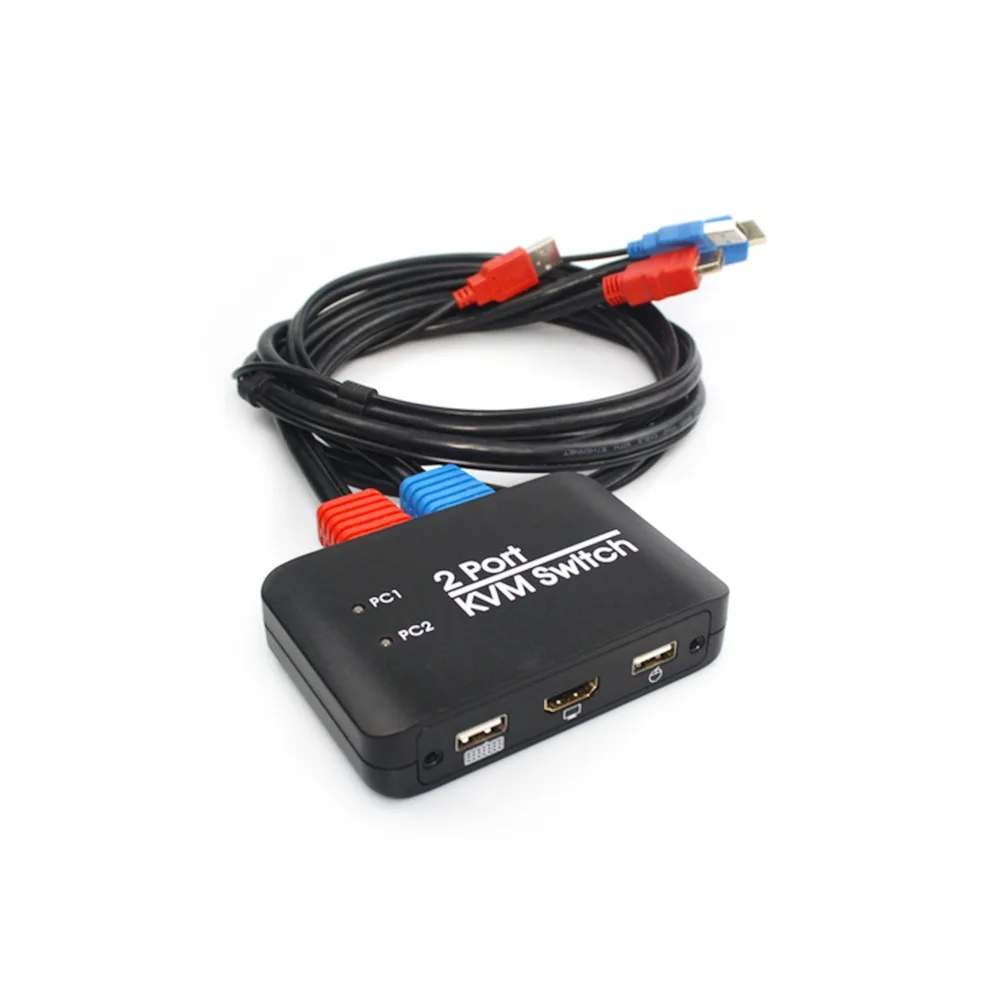 JinTaoRui JinTaoRui 2 Port USB HD KVM Switch 4K@60Hz 1.2m Cable — product photo