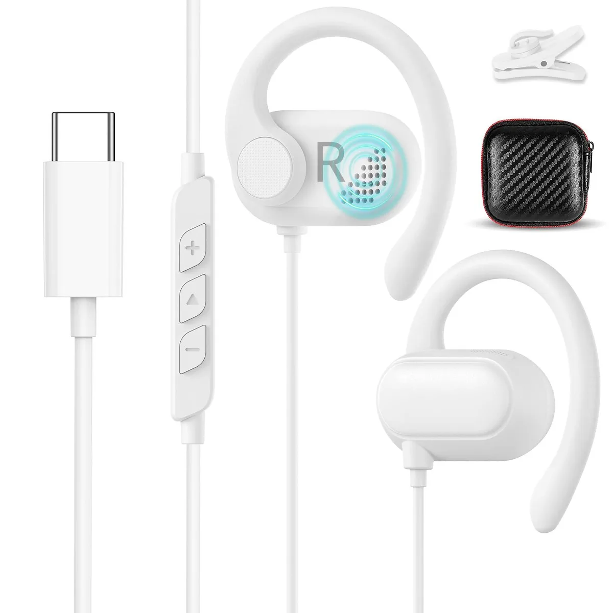  GCIG HGCXING0013 wired headset USB-C white 32 ohm 105 dB — product photo
