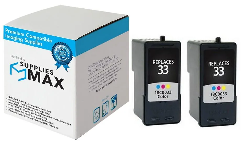 SuppliesMax SuppliesMax Remanufactured Lexmark 18C0534 Black Inkjet 2 Pack 190 Pages — product photo