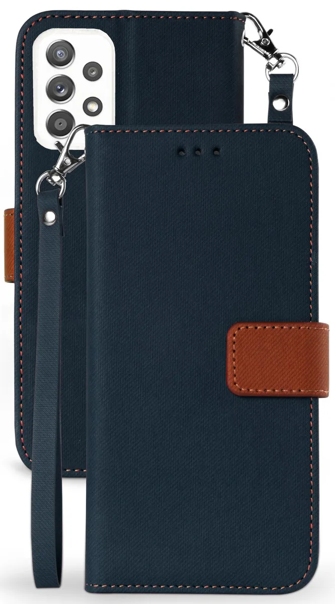 Nakedcellphone Nakedcellphone Infolio-D Wallet Case Navy for Samsung Galaxy A72 5G — product photo