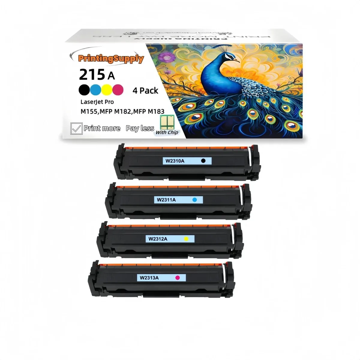 Aster Graphics Inc Aster Graphics Inc 215A W2310A W2311A W2312A W2313A 4 Pack Toner Cartridge — product photo
