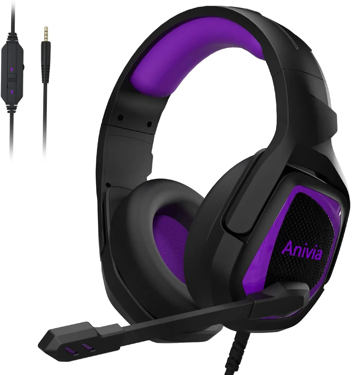 INMISS INMISS Anivia MH602 Purple 50mm 3.5mm Stereo Gaming Headset — product photo