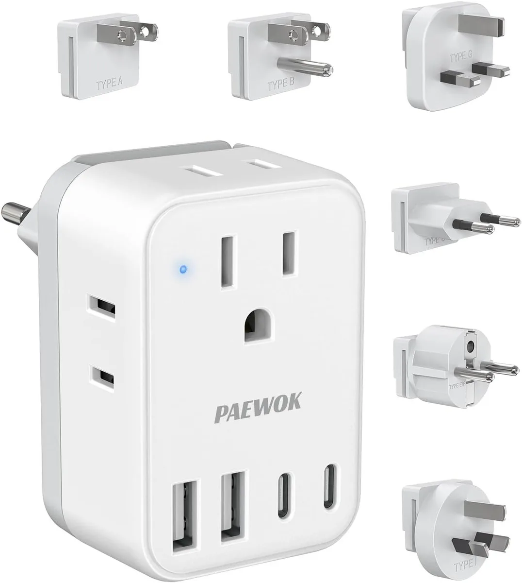BASEUS BASEUS International Power Adapter Set 4 AC 4 USB (2 USB-C) 6 Plugs — product photo