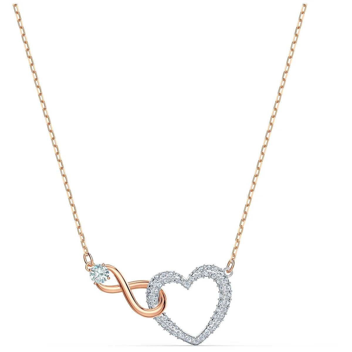 Swarovski Swarovski Infinity Heart Necklace White Mixed Metal Finish 38 1.5 x 2.5 cm — product photo