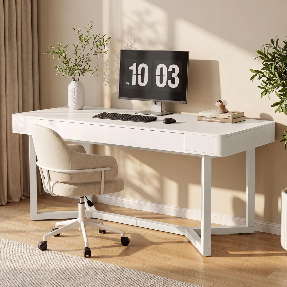 Tribesigns Tribesigns Y0H347 63" Computer Desk White — product photo