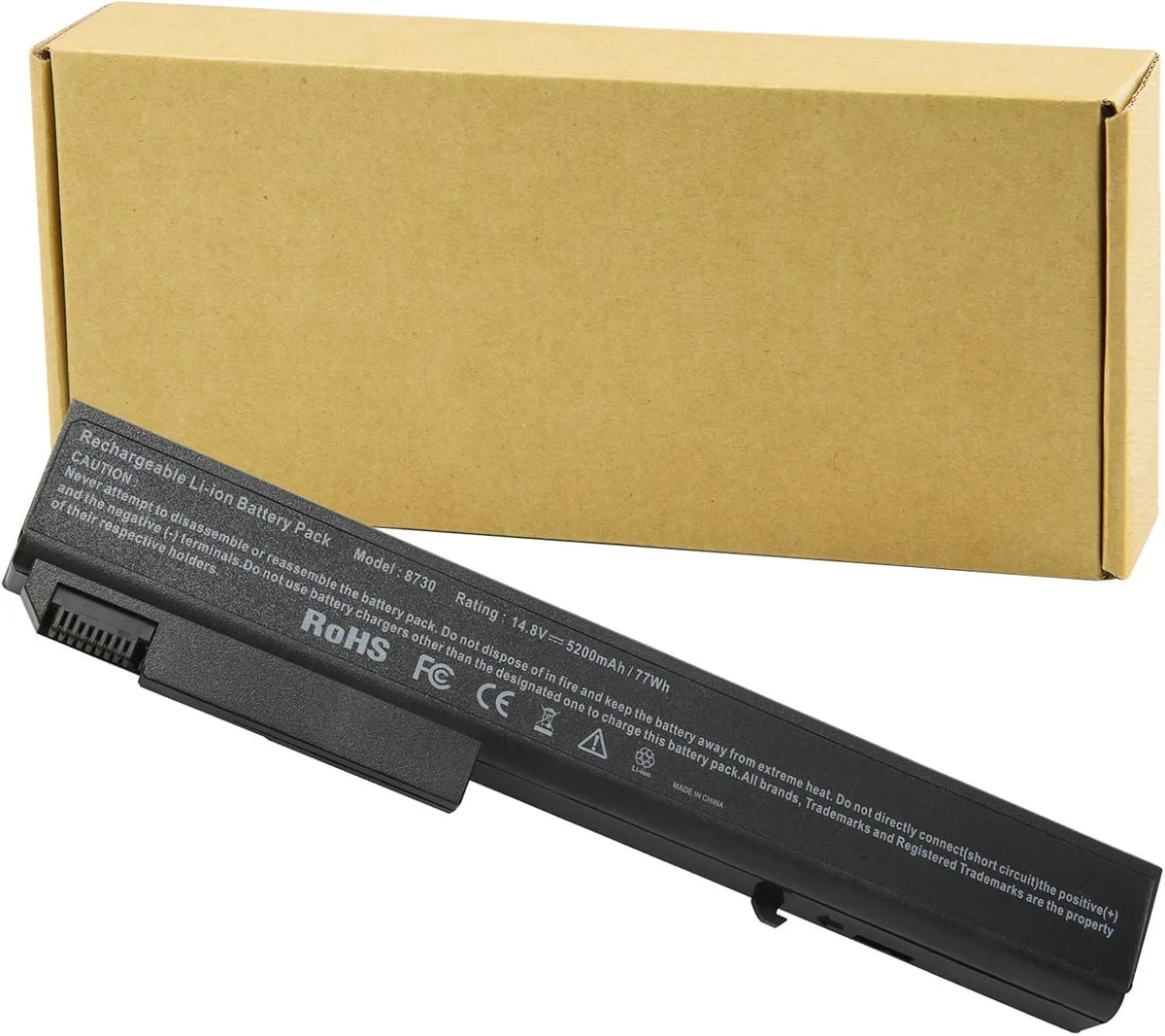 TAURKENAM TAURKENAM laptop battery 8 cell 14.8V 5200mAh for HP EliteBook 8530 8540 8730 8740 — product photo