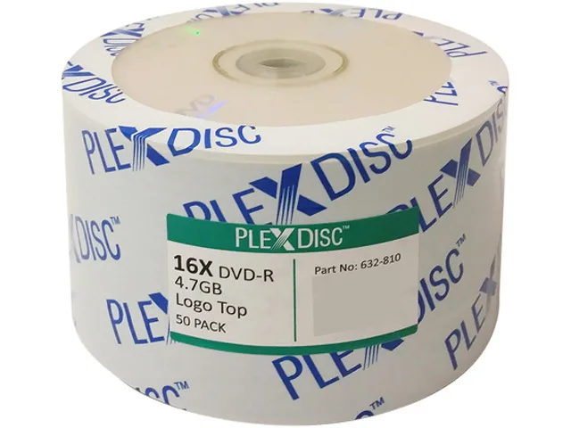 PlexDisc Inc. PlexDisc Inc. 632-810 4.7GB 16X DVD-R 50 pack dvd media — product photo