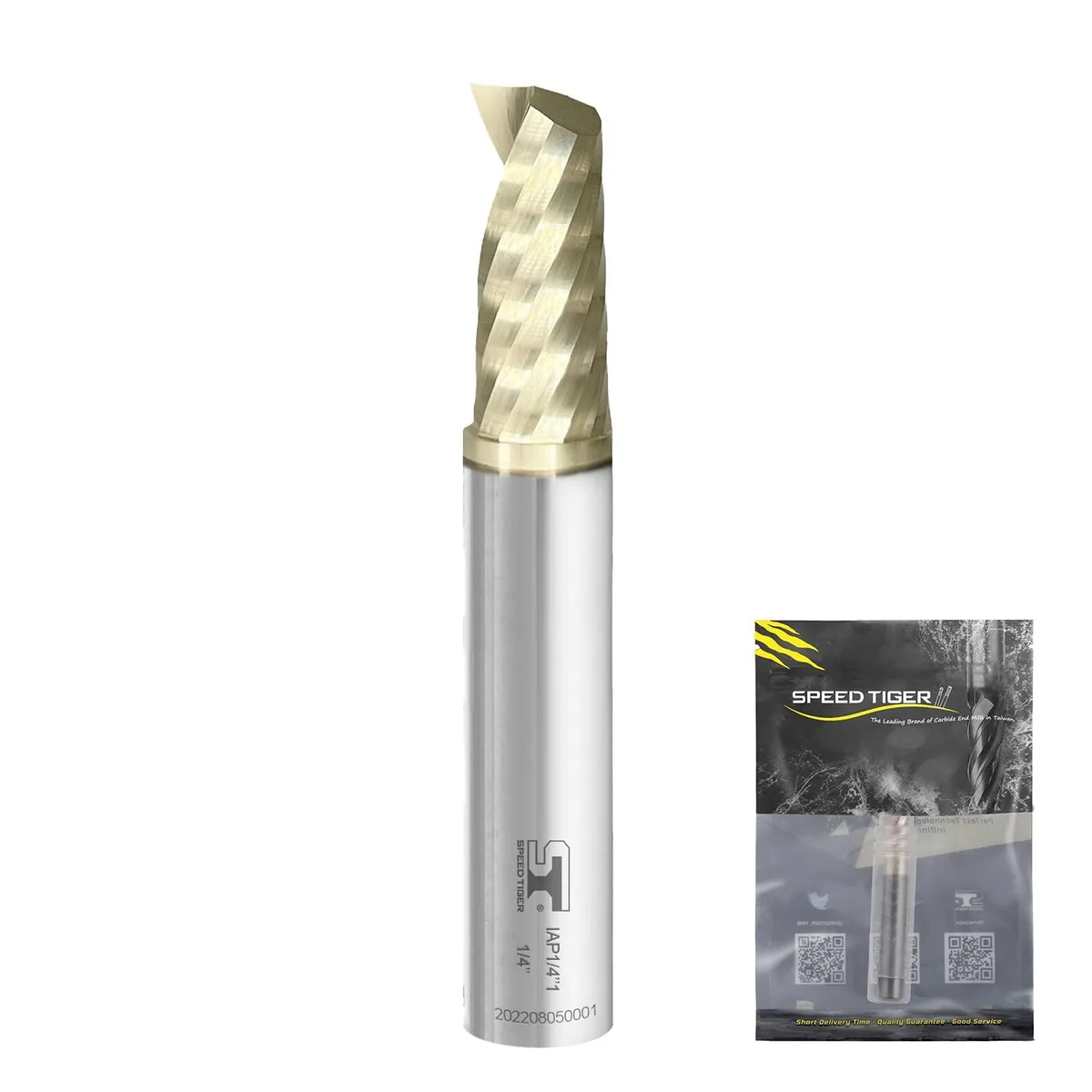 SPEED TIGER SPEED TIGER IAP1-4-1T-ZrN 1/4 In Carbide End Mill pneumatic accessory — product photo