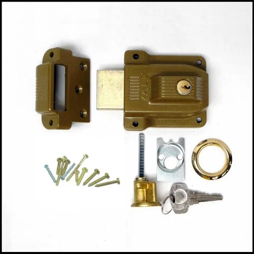 Yale Security Inc. Yale Security Inc. 112 1/4 Sprayed Bronze Double Cylinder Heavy Duty Rim Lock — product photo