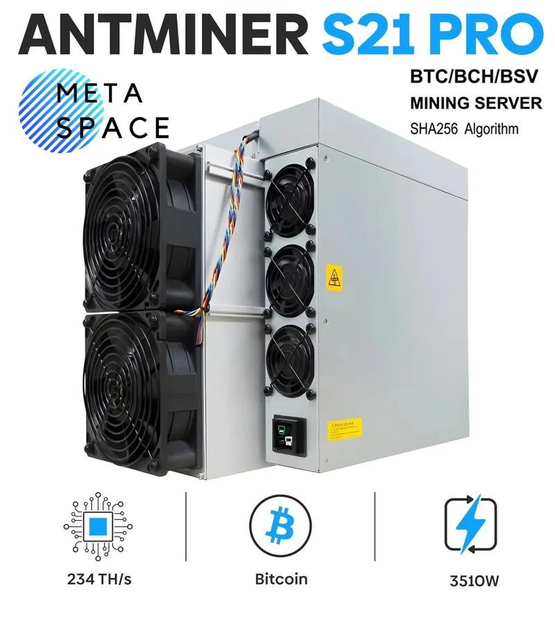 AFRNDK AFRNDK Antminer S21 Pro 234Th/s 3510W Air-cooling mining hardware — product photo
