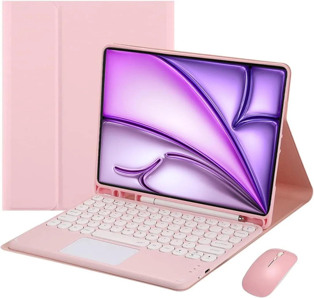 Timoom Timoom Magnetic Keyboard Case with Mouse for iPad Air 13" & Pro 12.9" Pink — product photo