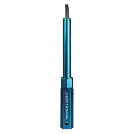 Blue-handled cam-style locking hand tool, nine inches long