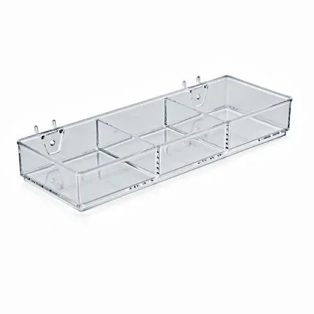 Azar Displays Azar Displays 225503 3 Compartment Tray Peg/Slat PK2 — product photo
