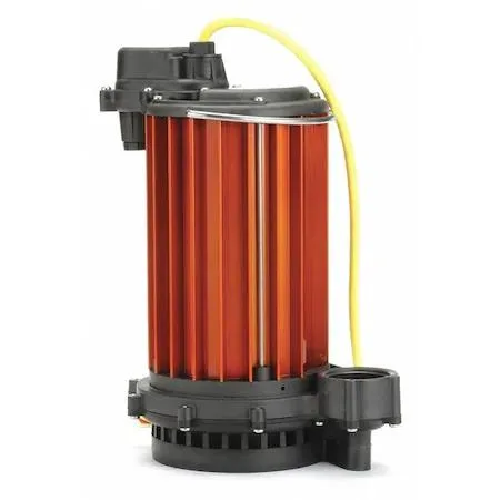 Aluminum submersible sump pump with 1-1/2 inch discharge, 115V motor, no switch included