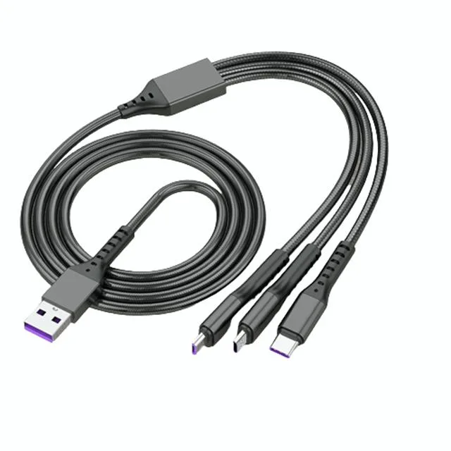 Gemdeck Gemdeck 3-in-1 Retractable USB Charger Cable Black — product photo
