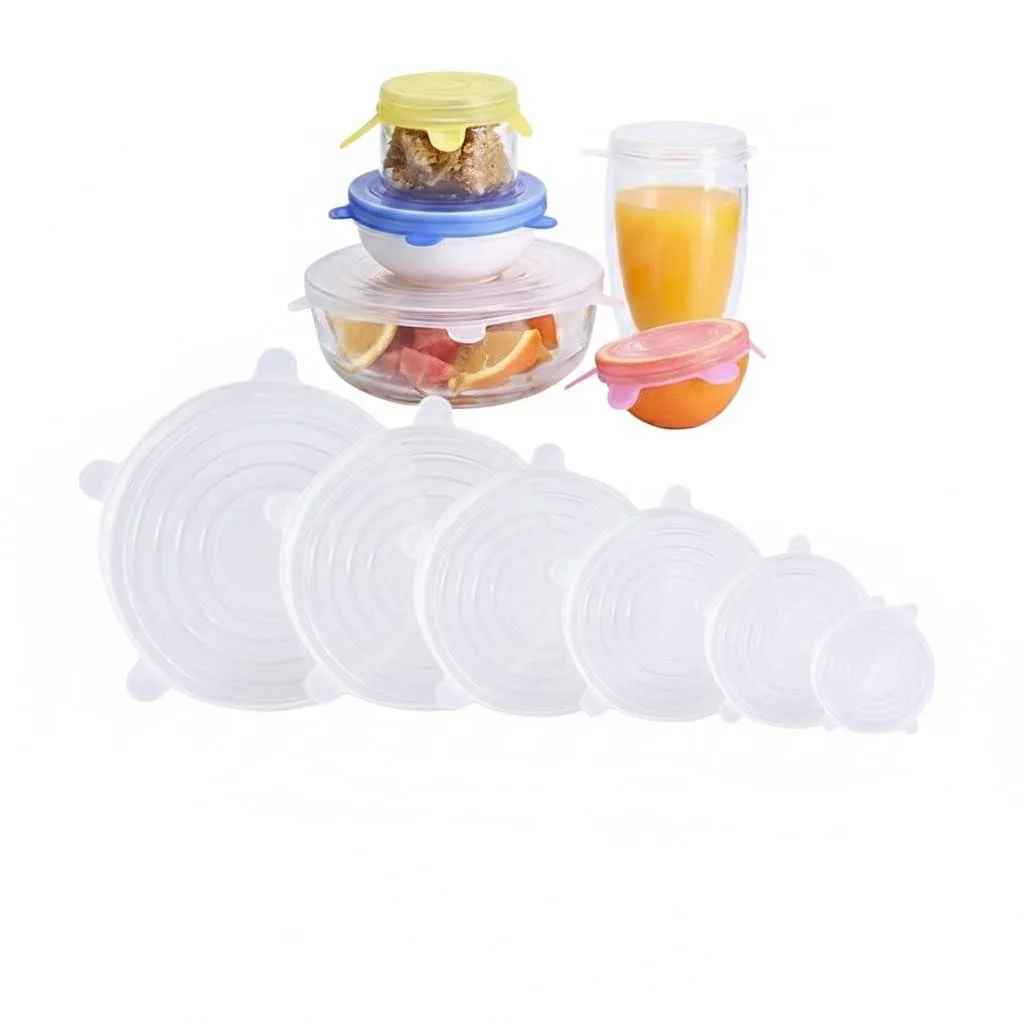  Cielasis Silicone Stretch Lids 6 Pack 20.5/16.5/14.5/11.5/9.6/6.6 cm — product photo