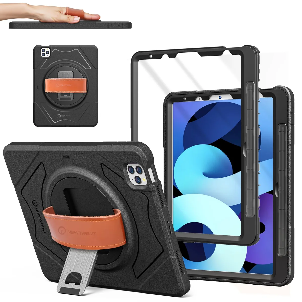 New Trent New Trent iPad Pro 11 2023 / Air 10.9 Case with Pencil Holder, Kickstand, Hand Strap — product photo
