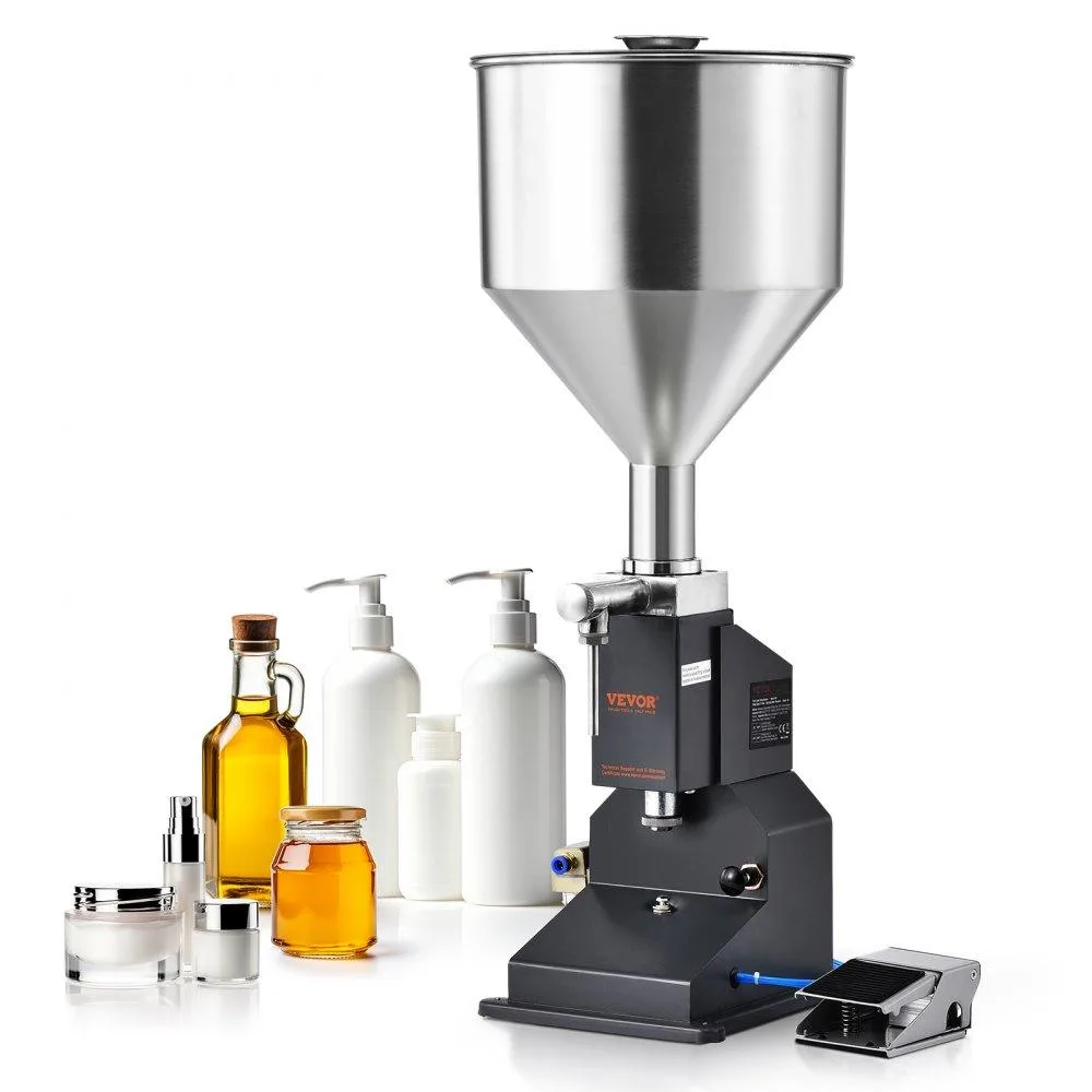 VEVOR VEVOR Pneumatic Liquid Filler 5-50ml 10L Hopper 304 Stainless Steel Pedal Control — product photo