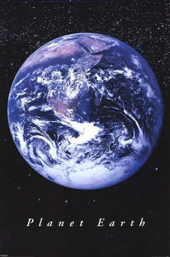 Planet Earth poster print 22 by 34 inches on heavy stock paper