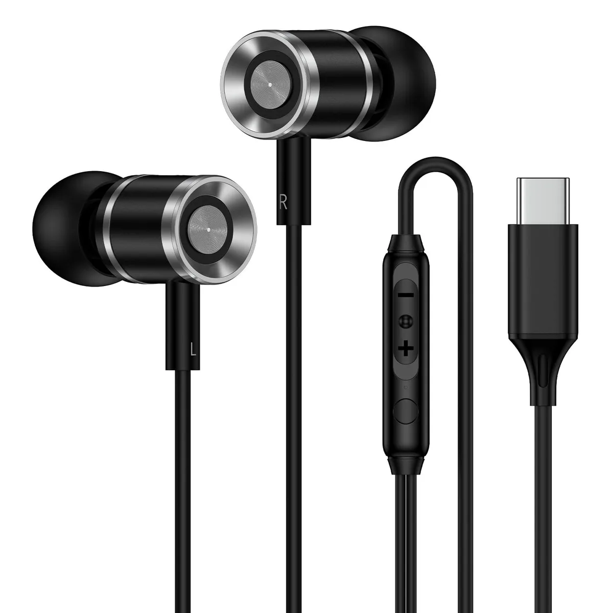  GiGreen M61 USB-C Wired Earbuds Black — product photo