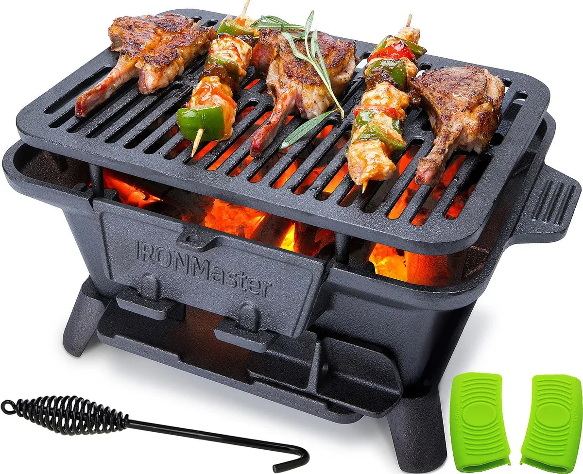  IronMaster CI-1608 Pro Cast Iron Hibachi Grill 109 sq in — product photo