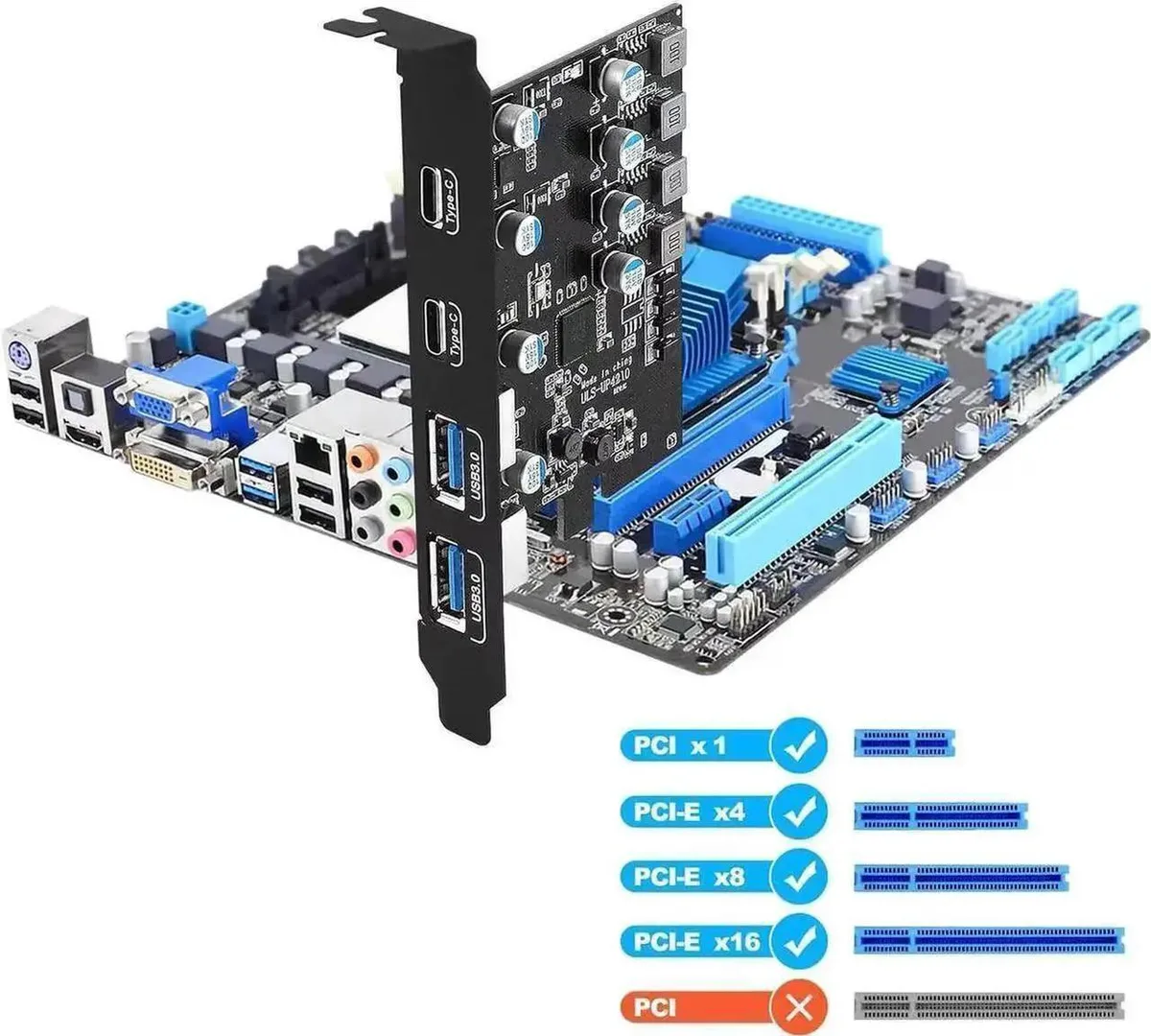 SMUGDESK SMUGDESK PCIe USB 3.2 Gen 1 Expansion Card 4 Ports (2 USB-C + 2 USB-A) — product photo
