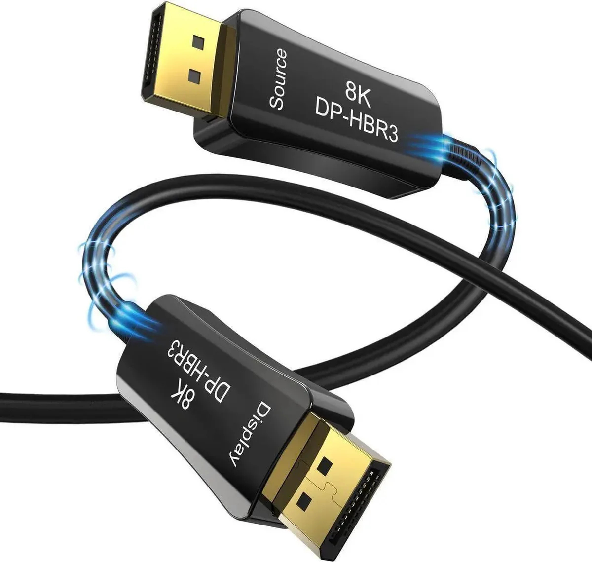Vszerda Vszerda 16ft DP 1.4 optical fiber displayport cable 8K 60Hz 4K 144Hz 32.4Gbps — product photo