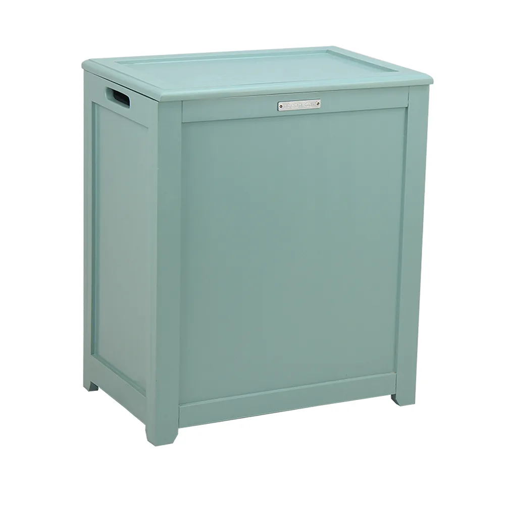 Oceanstar Design Oceanstar Design RH5513C laundry hamper, turquoise 13.3"L x 20.3"W x 24"H — product photo