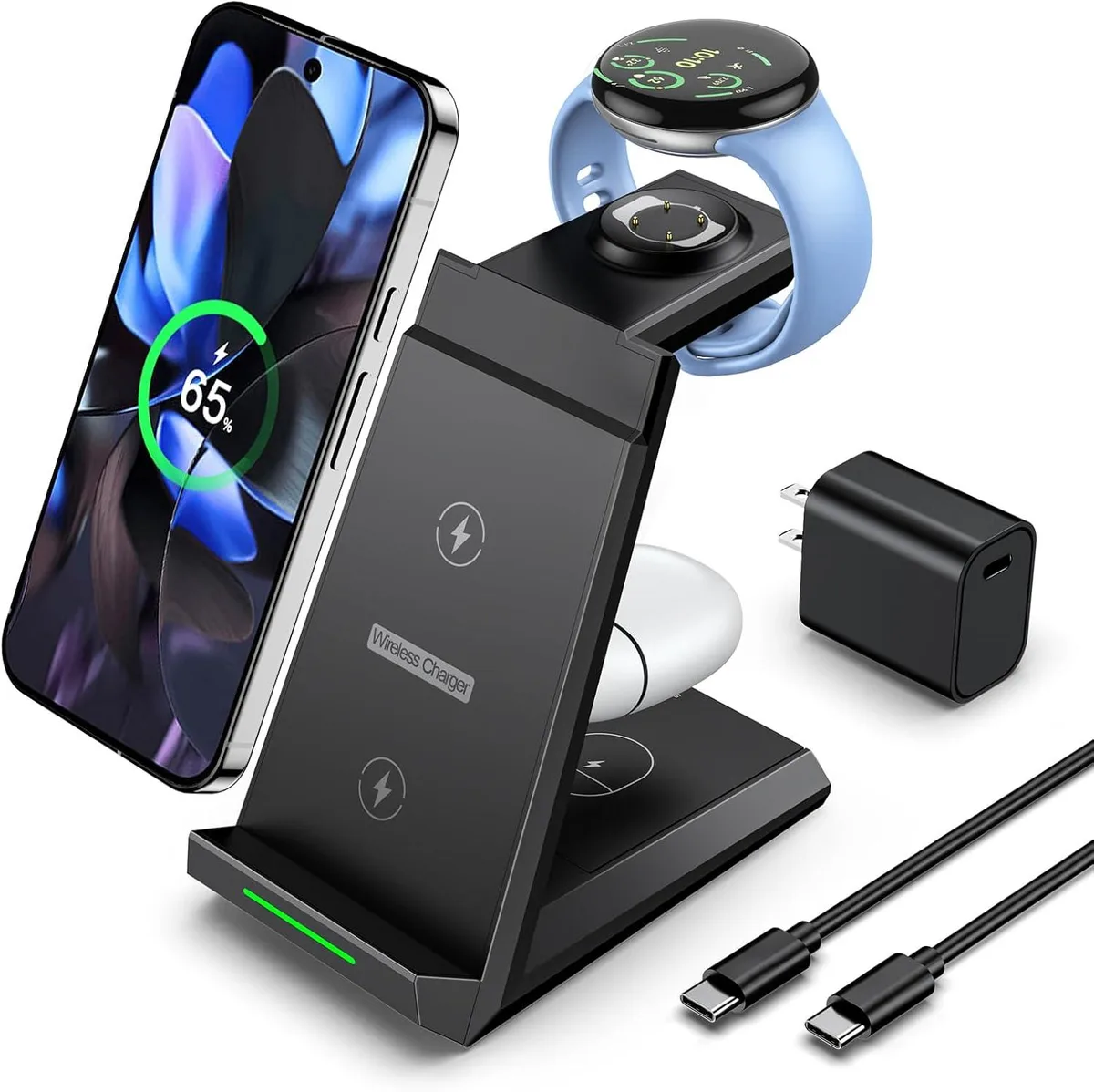 Airocide Airocide 3-in-1 Wireless Charger for Google Pixel Watch Buds 20W PD 3.0 — product photo