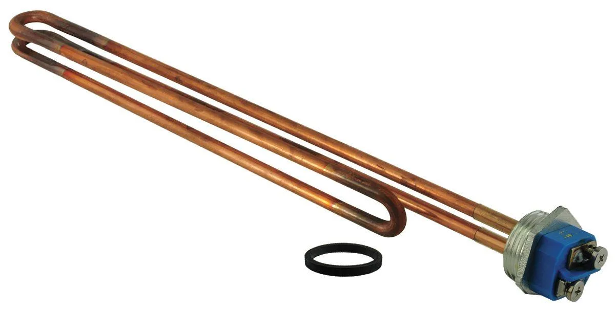 Rheem threaded copper water heater element, folded back, 13.44 inch insert length
