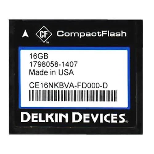 Delkin Delkin 16GB CompactFlash Card 50p 174x r26MB/s w17MB/s — product photo