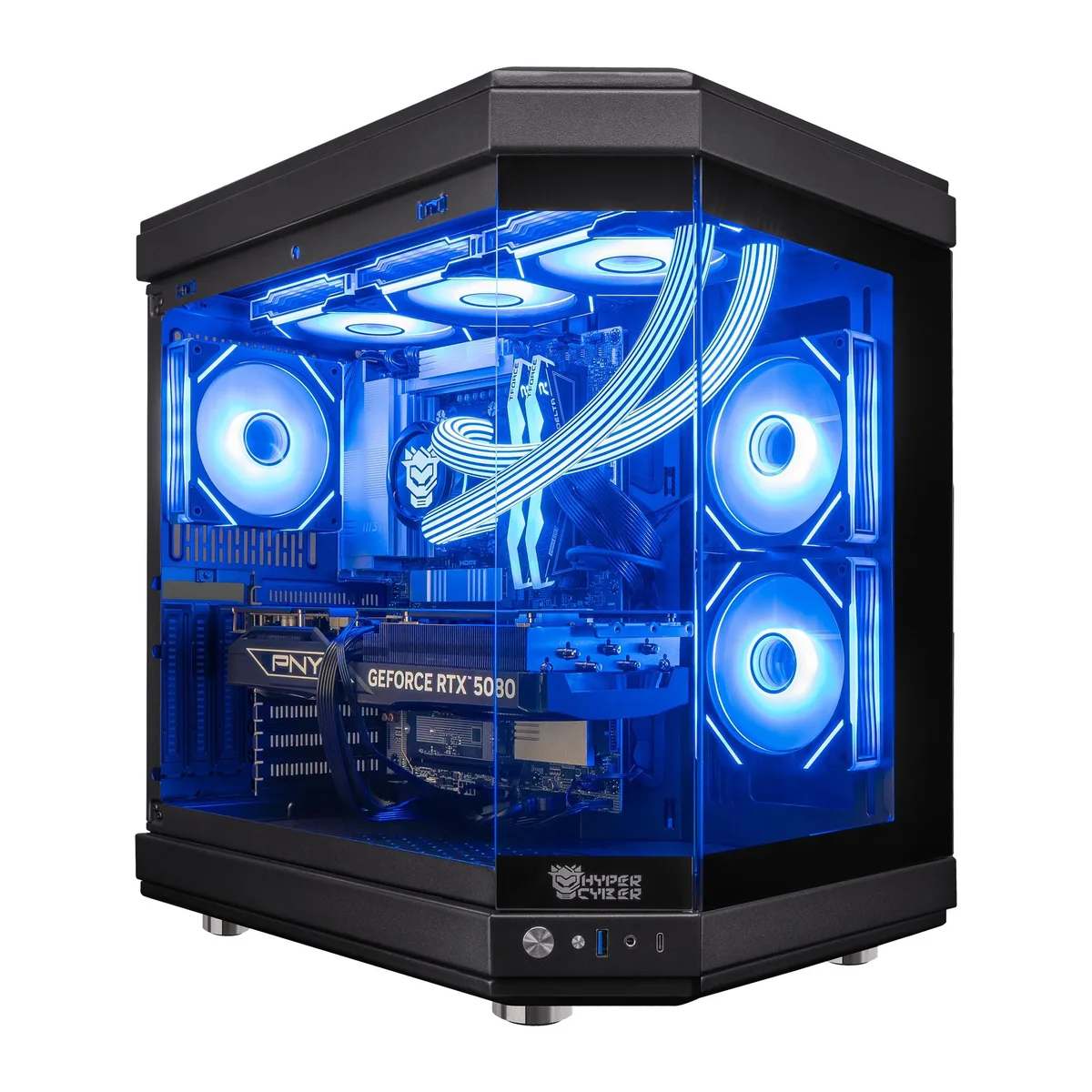 Hyper Cyber Hyper Cyber Ultra X BLACK Gaming PC Ryzen 7 7800X3D RTX 5070 64GB DDR5 2TB — product photo