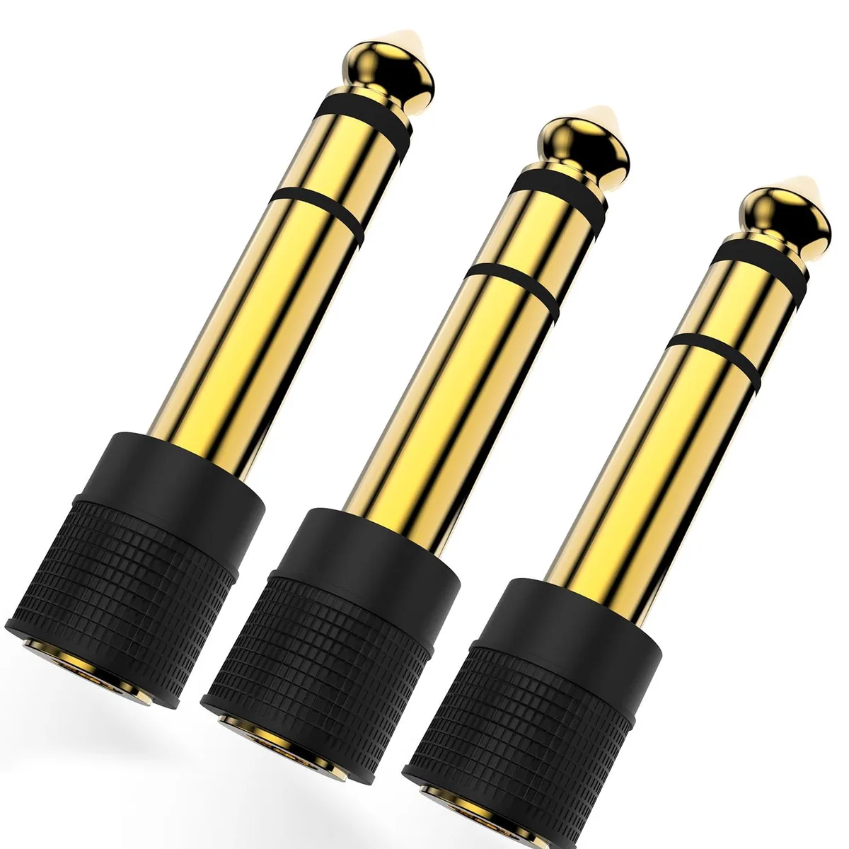 BUCIER BUCIER 6.35mm Male to 3.5mm Female Stereo Audio Adapter 3 Pack — product photo