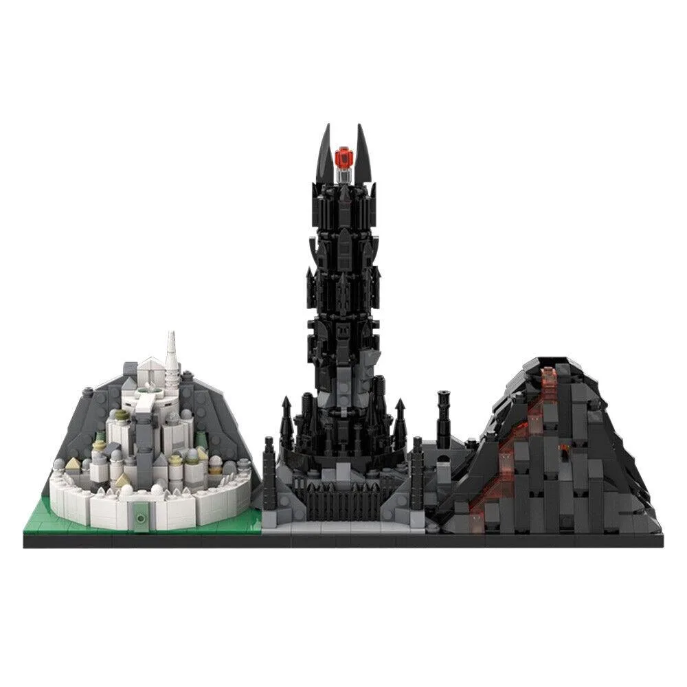 ZITIANYOUBUILD ZITIANYOUBUILD Skyline Architecture Mountain Villa Iron Tower 1039 Pieces MOC Educational — product photo