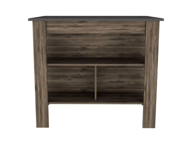 FM FURNITURE FM FURNITURE Brooklyn Kitchen Island Three Concealed Shelves 27 x 40.5 in — product photo