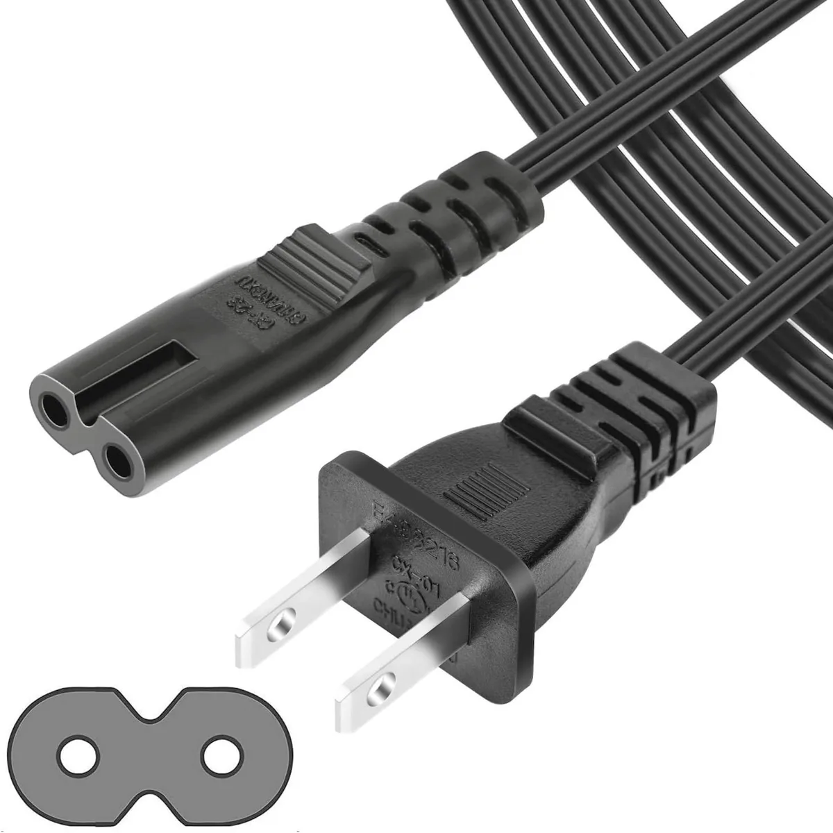  ienza 6 ft Figure 8 C7 Power Extension Cord 18 AWG 125V 10A — product photo