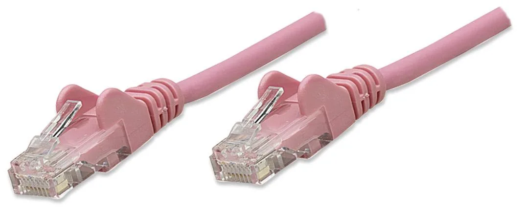 Intellinet Network Solutions Intellinet Network Solutions Cat6 UTP RJ45 100 ft Pink network ethernet cable — product photo
