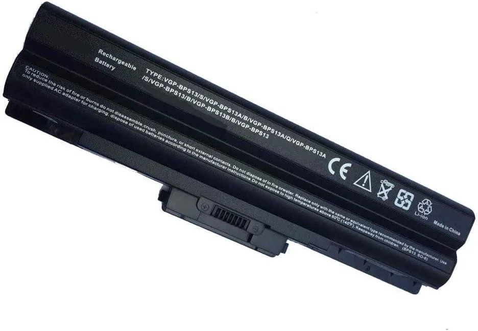 Rectangular black lithium-polymer laptop battery with label showing 11.1V 4400mAh