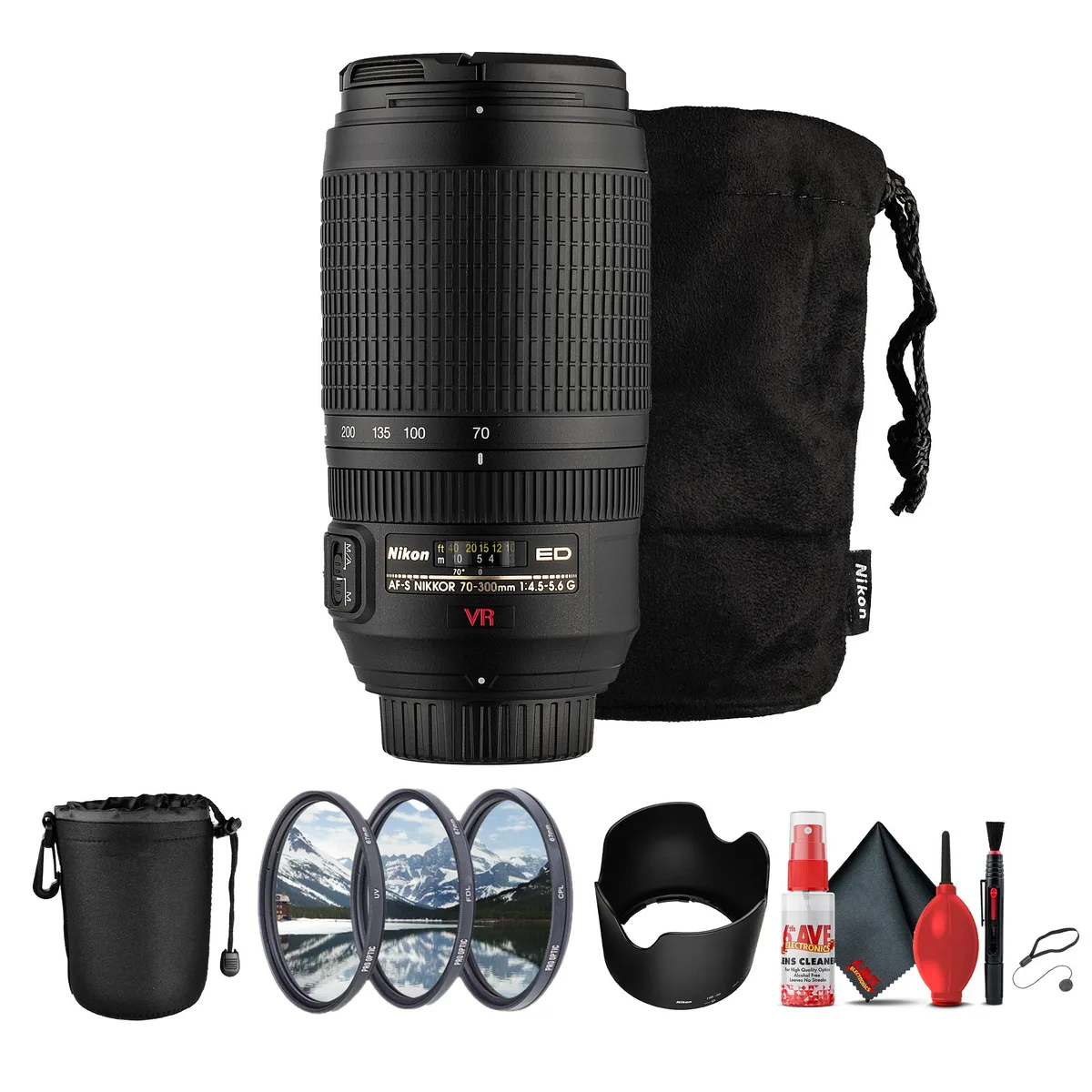 Nikon Inc Nikon AF-S VR Zoom-NIKKOR 70-300mm f/4.5-5.6G IF-ED camera lens — product photo
