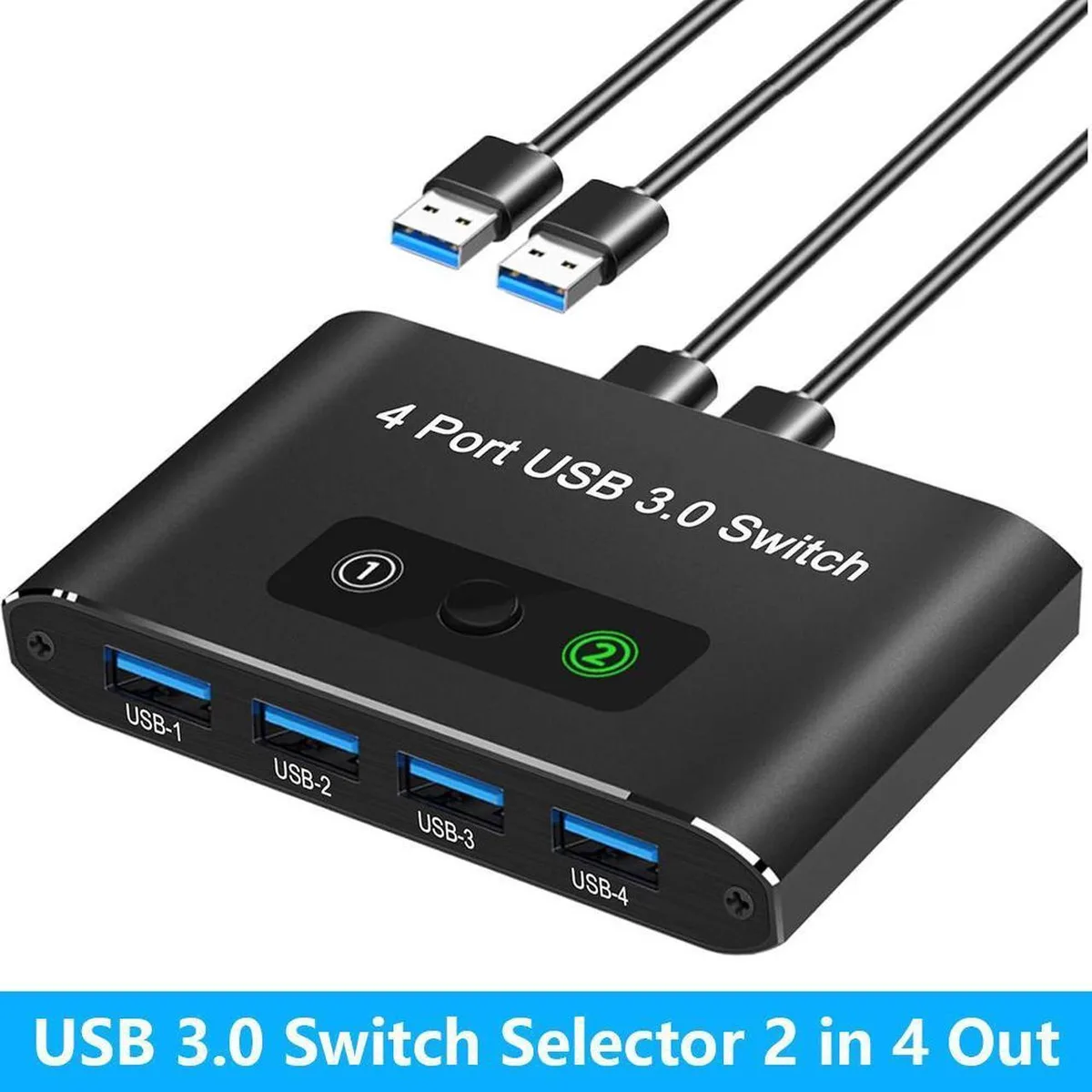 Vszerda Vszerda 2 in 4 Out USB 3.0 KVM Switch — product photo