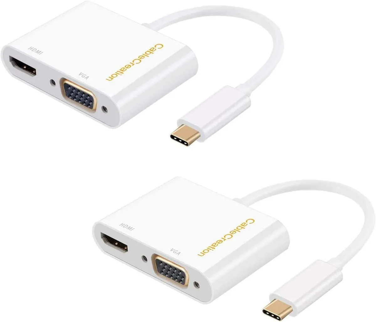CableCreation CableCreation USB-C to HDMI 4K + VGA 1080P Adapter 2 Pack — product photo