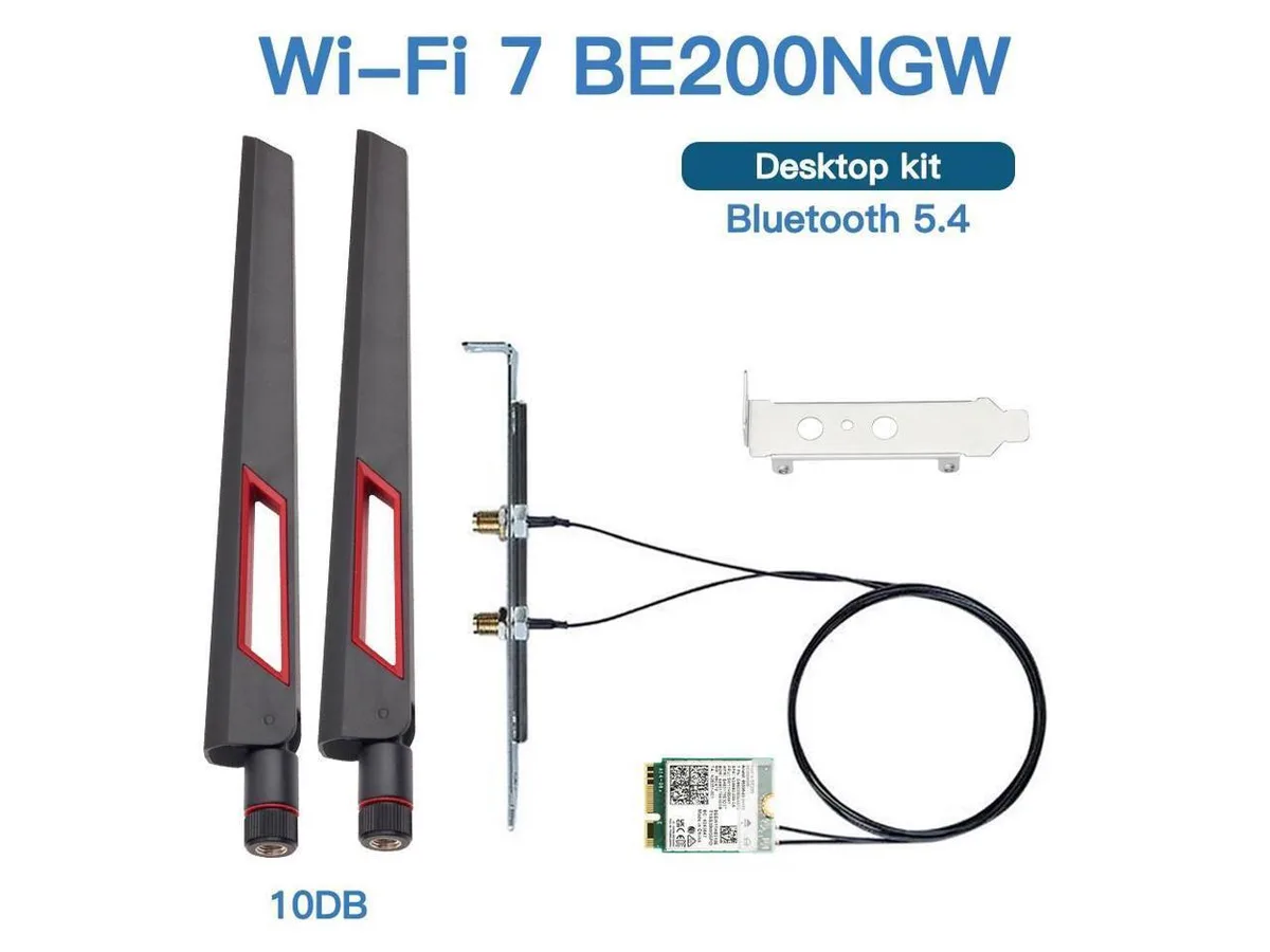 WISDUM WISDUM BE200NG Wi-Fi 7 Desktop Kit 8774Mbps Tri-Band Bluetooth 5.4 Wi-Fi adapter — product photo