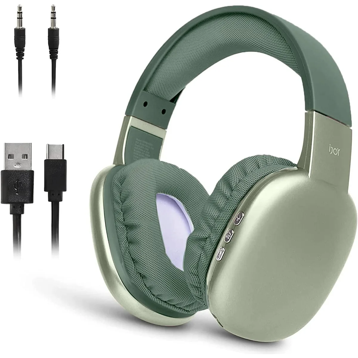  iJoy Ultra IJHP21 Over-Ear Bluetooth Headphones Green — product photo