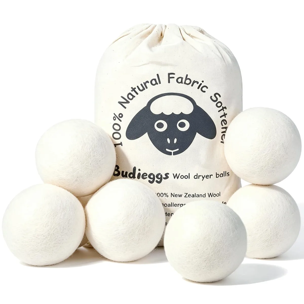 Budieggs BML001 XL 6-Pack Wool Dryer Balls — product photo