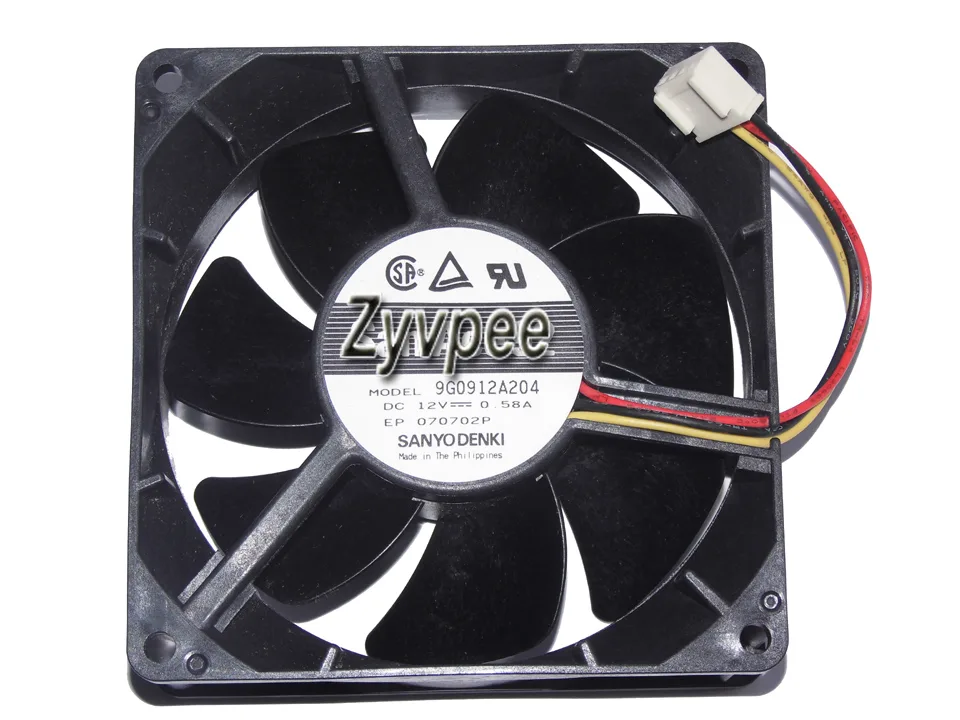 Zyvpee Zyvpee 9G0912A204 9232 92x32mm 12V .58A 3-wire case fan — product photo