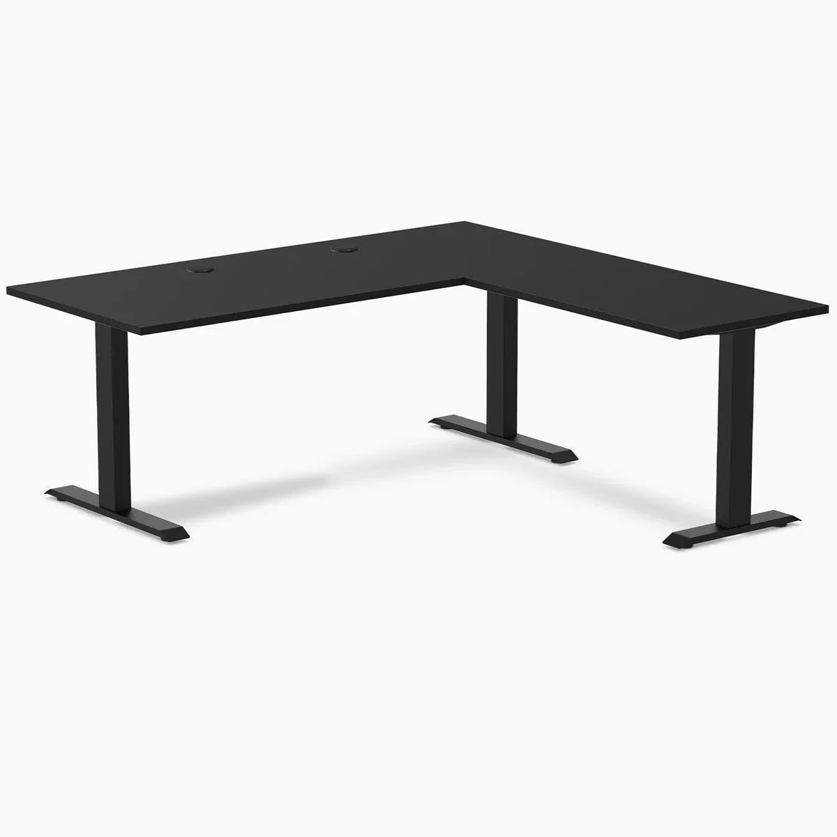 Desky Desky Zero Laminate L-Shape Desk Black 70.9x29.5in Matte Black — product photo