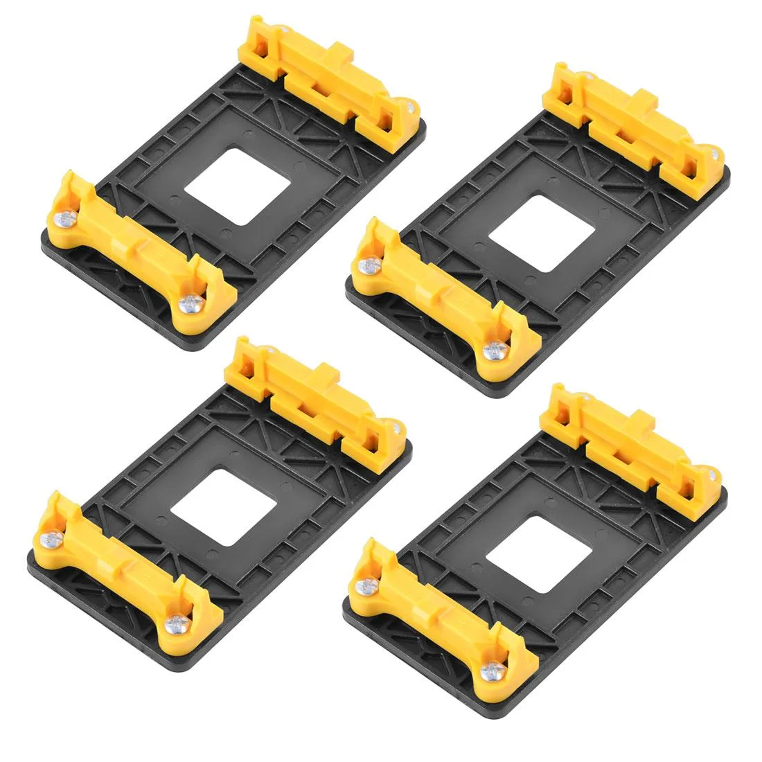 Unique-Bargains Unique-Bargains AMD AM2 940 Socket CPU Radiator Fan Holder Yellow Black 4pcs install accessory — product photo
