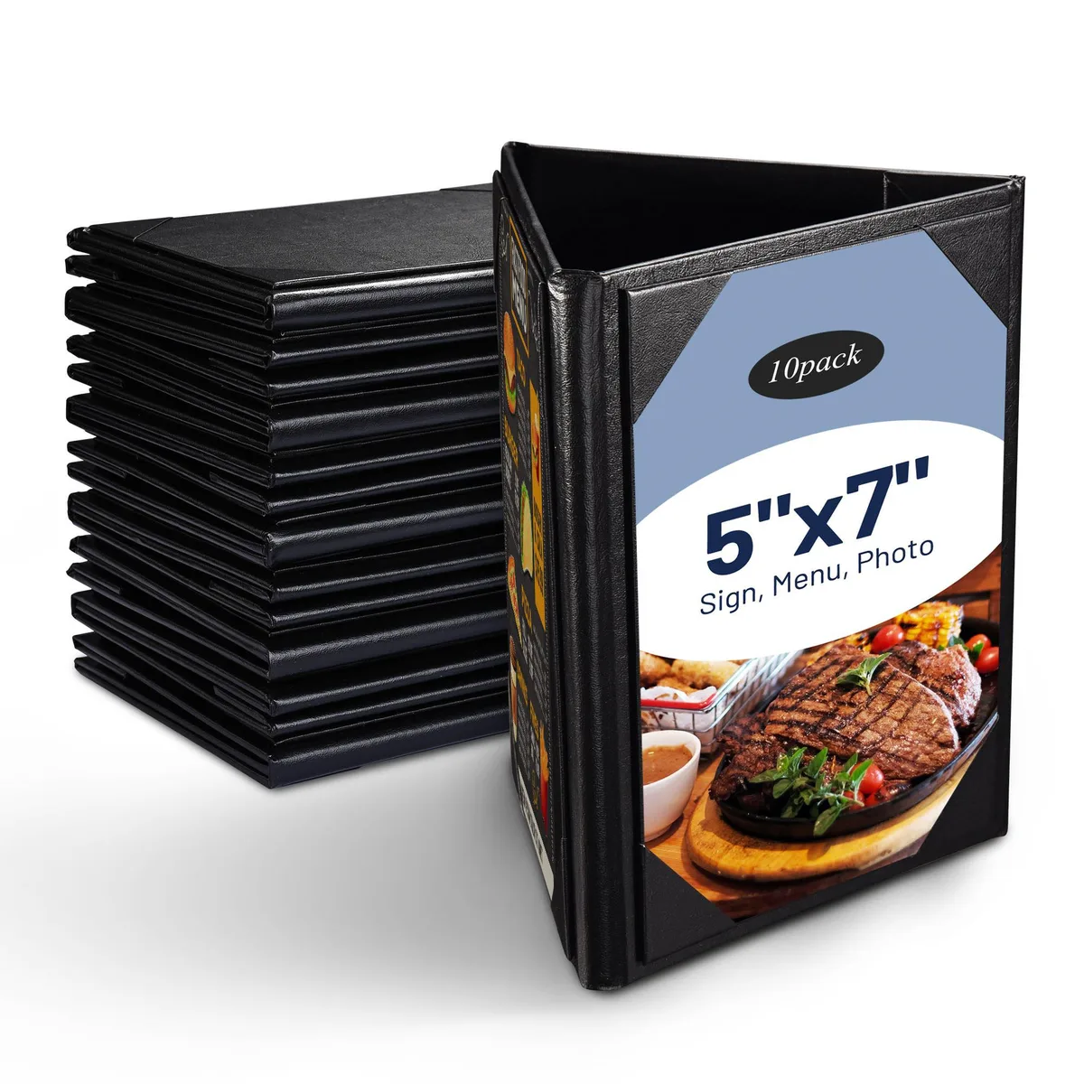Yescom USA, Inc. Yescom USA, Inc. 26MNC016-3S5X7-10 10 Pack 3-Sided Table Tent Holder accessory — product photo