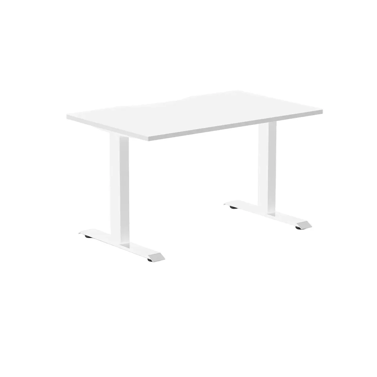 Desky Desky Zero Scalloped Laminate Office Desk White 47.2 x 29.5 in — product photo